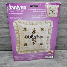 Janlynn Candlewicking Embroidery Kit 14"X14"-Birds  Berries-Stitched In Thread