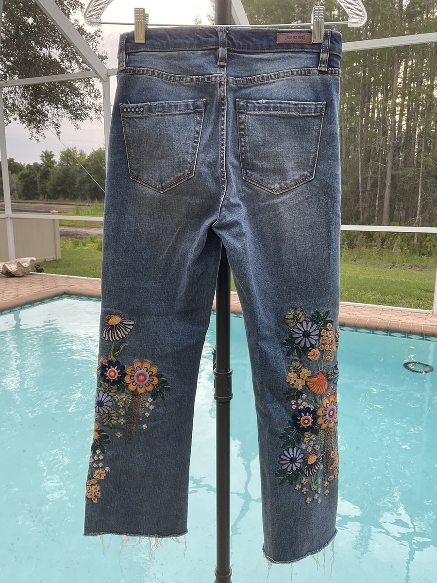 blank jeans 刺繍ケース Blank NYC Jeans Women's 26 Embroidered Great Jones High Rise Crop