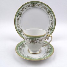 Tirschenreuth Trianon Porzellan 3teiliges Kaffeegedeck Dekor Florenz Grün mehr