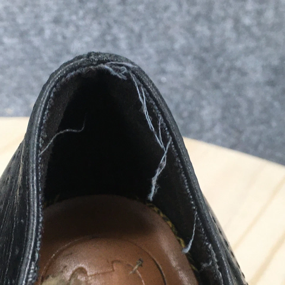 Botas Etienne Aigner Mujer 7.5 Punta de Ala Botines Tacón Informales Cuero Negro Foto 4 de 4