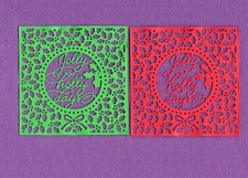 HOLLY SQUARE JOLLY HOLLY DAYS Christmas die cuts scrapbook cards W