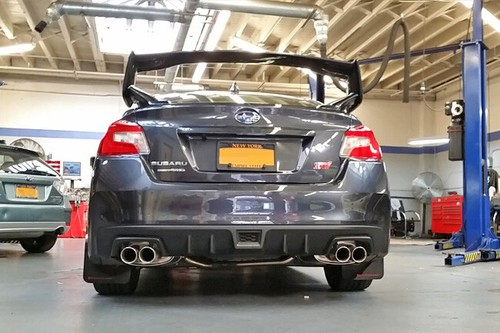 Rally Armor MF32-UR-BLK/SIL Black/Silver UR Mud Flaps for 15-21 Subaru WRX & STI - Picture 12 of 14