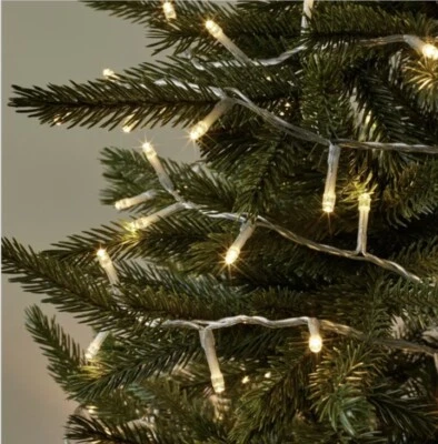 GEORGE HOME 100 LED String Lights Christmas Timer Xmas Light Warm White Indoor/Outdoor