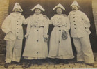 RPPC Halloween Costume Clown Dunce 2 Women 2 Men Matching Late 1800s Early 1900s — photo 3