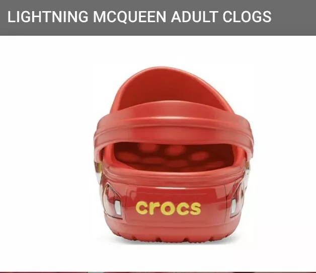 LIGHTNING MCQUEEN ADULT CLOGS