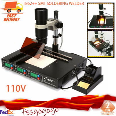 T862++ Reballing Machine BGA Rework Station Infrared Solder Welder System 110V