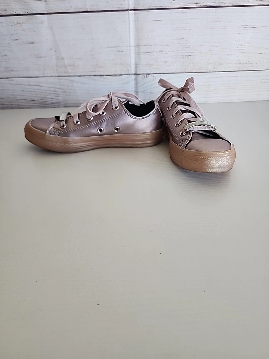 Scarpe sneakers Converse bambina All Star in peltro metallizzato taglia 1
