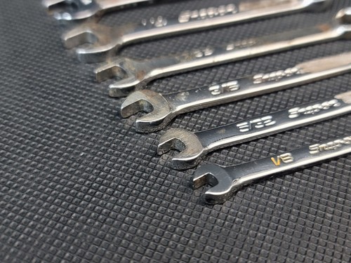 Snap on 9pc 6-point Midget Combo Wrench Set 1/8" - 3/8" - Picture 4 of 18