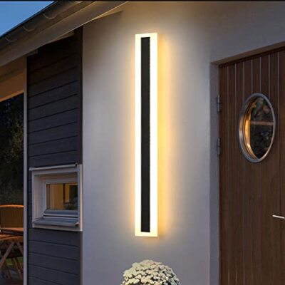 Torcia Nera - Lampada Da Parete Nera, Vetro Trasparente - Foto 7