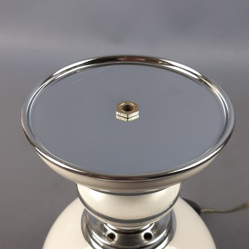 Table Lamp Ball Glass Murano White Design Modern Antiques Italian 1970 - Picture 10 of 12