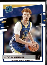 2020-21 Donruss #245 Nico Mannion Rated Rookie RC Golden State Warriors