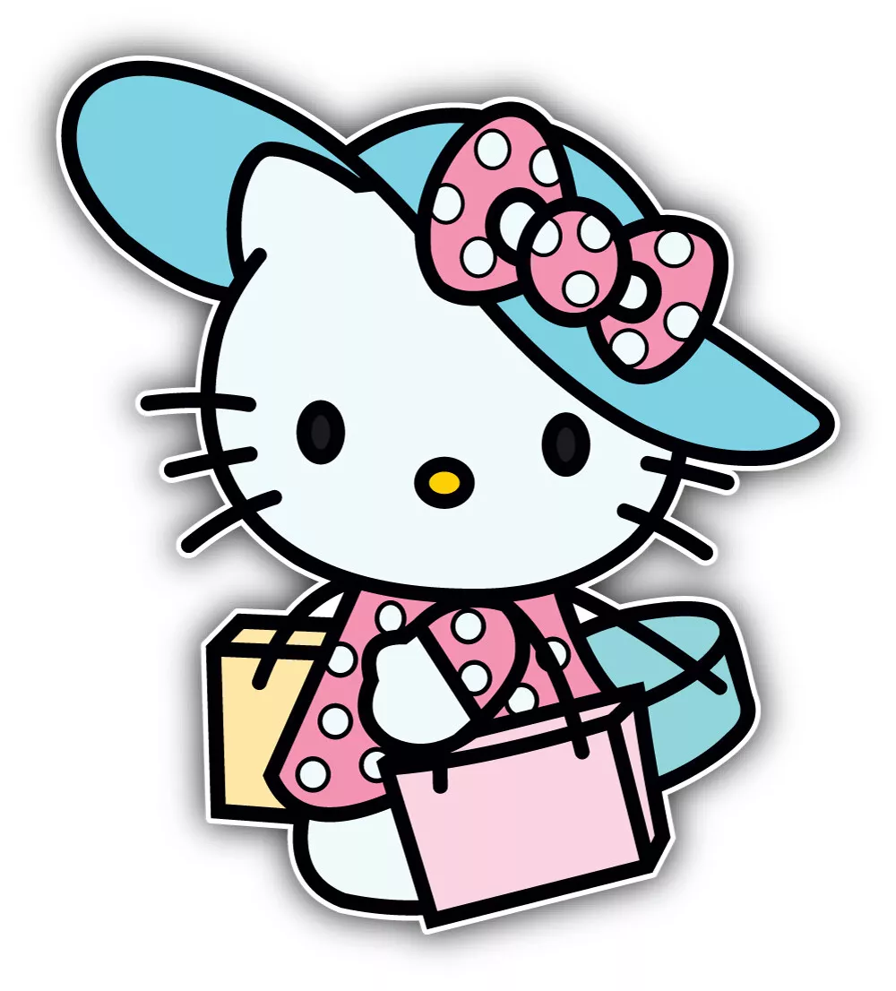 Hello Kitty Cartoon Sticker Bumper Decal - ''SIZES