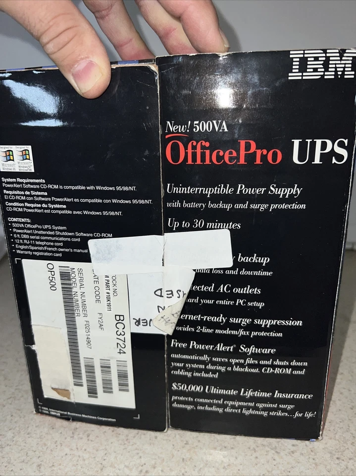 IBM Office Professional UPS 500VA *NEW OPEN BOX* - Image 2 of 4