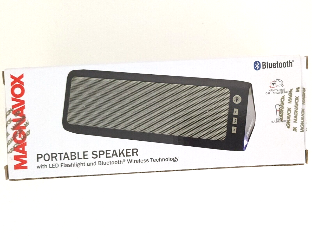 MAGNAVOX Portable LED Bluetooth Speaker with USB MicroSD Playback MMA3626