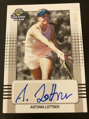 2018 Leaf Grand Slam Autograph Signature Silver BA-AL1 Antonia Lottner ed 1/25