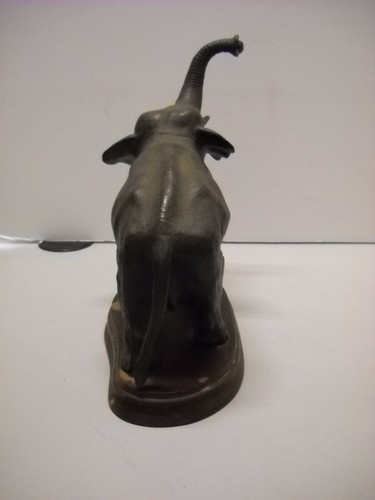 Cast Aluminum Elephant Family Figurines Bronze Coloring Trunks Up Set of 3 - Picture 15 of 16