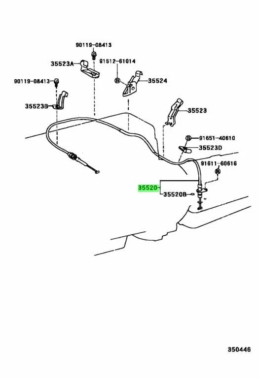 TOYOTA Tacoma Tundra 4Runner  CABLE THROTTLEGenuine JDM OEM 35520-35190 - Image 2 of 2