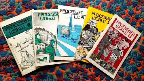PROCESSED WORLD Magazine Set of 5: Issues 6, 8, 9, 12 & 13 from 1982 to 1985