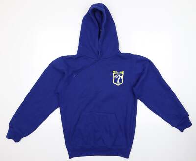Blue Max Herren Hoodie blau Baumwollmischung Größe S - Meadowvale Logo Hoody