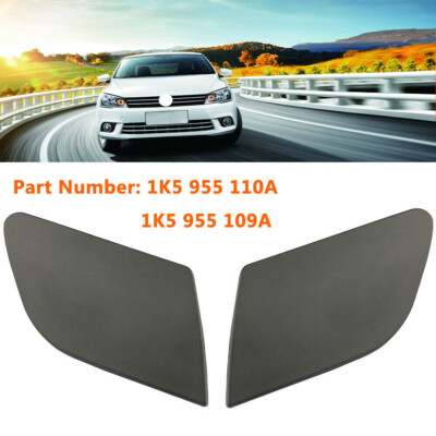 Front L+R Bumper Headlight Washer Nozzle Jet Cover For VW Rabbit Jetta Mk5