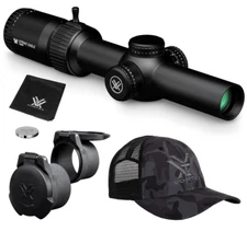 Vortex Optics Strike Eagle 1-8x24 BDC3 MOA SFP Riflescope with Free Hat Bundle
