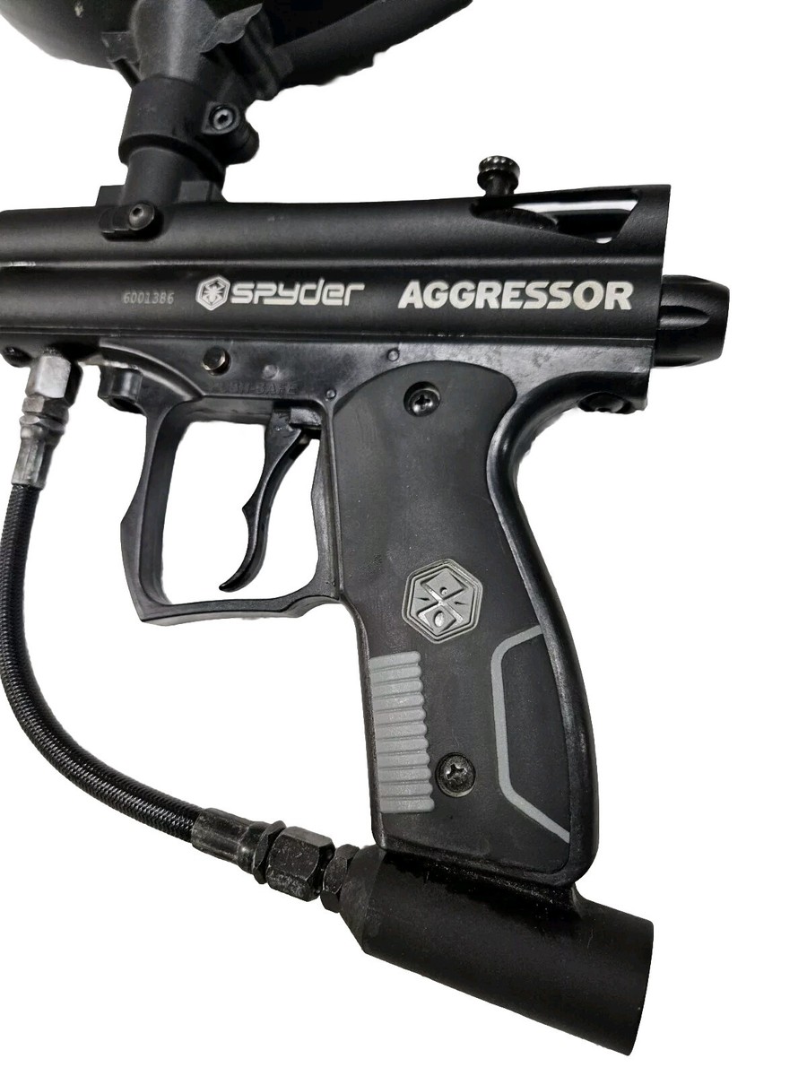 Spyder Aggressor TACTICAL Black Paintball Gun & Barrel