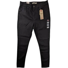 Levi's 721 High Rise Skinny Jeans Womens 14 32 x 30 Black Preppy Casual NEW