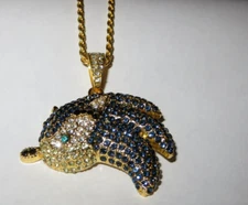 Sonic The Hedgehog Crystal Pendant NECKLACE On a 20" Heavy Chain