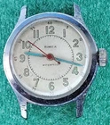 1667 men 1950s Works Timex Military Field Manual Red Hand Vintage Watch Runs lot