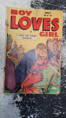 Boy Loves Girl #37 Comic Magazine Lev Gleason 1953 August