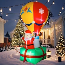 9Ft Christmas Inflatable Santa Claus With LED Light Blow Up Outdoor Yard Decor