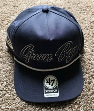 Sombrero ajustable Green Bay Packers NFL '47 marca Green Script cuerda enganche Snapback