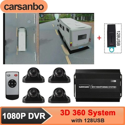 Motorhome 360 Camera System with 3D Camera View and DVR Recorder RV Cameras