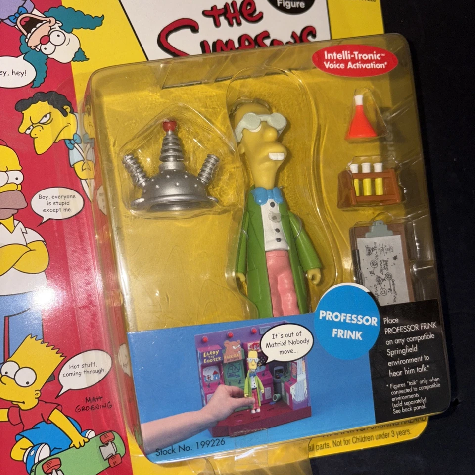 Figura de acción SNAKE Prof Fink Simpsons 199220 Springfield Serie 6 NUEVO Talk  Foto 4 de 4