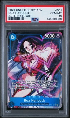 2024 Boa Hancock OP07-051 Alternate Art One Piece English, PSA 10
