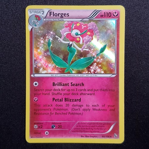 Florges 66/106 Holo Rare Flashfire Pokemon Heavily Played