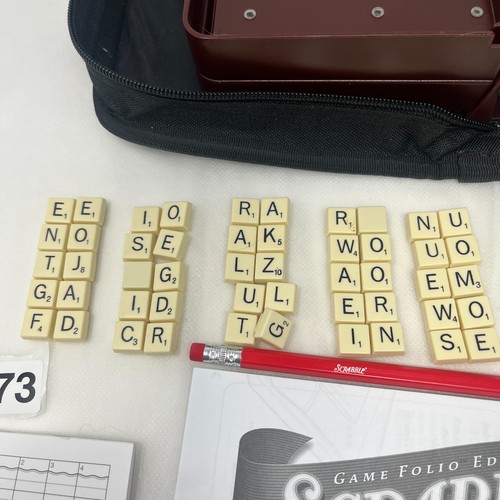 Travel Scrabble Folio Crossword Game in Zipper Case w/Snap-In Tiles - COMPLETE - Picture 7 of 22