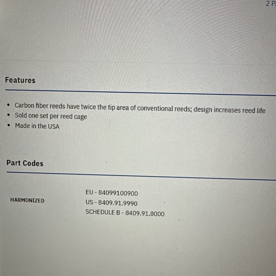 Juego de pétalos de caña Delta V-Force de repuesto DP110-1  Foto 3 de 3