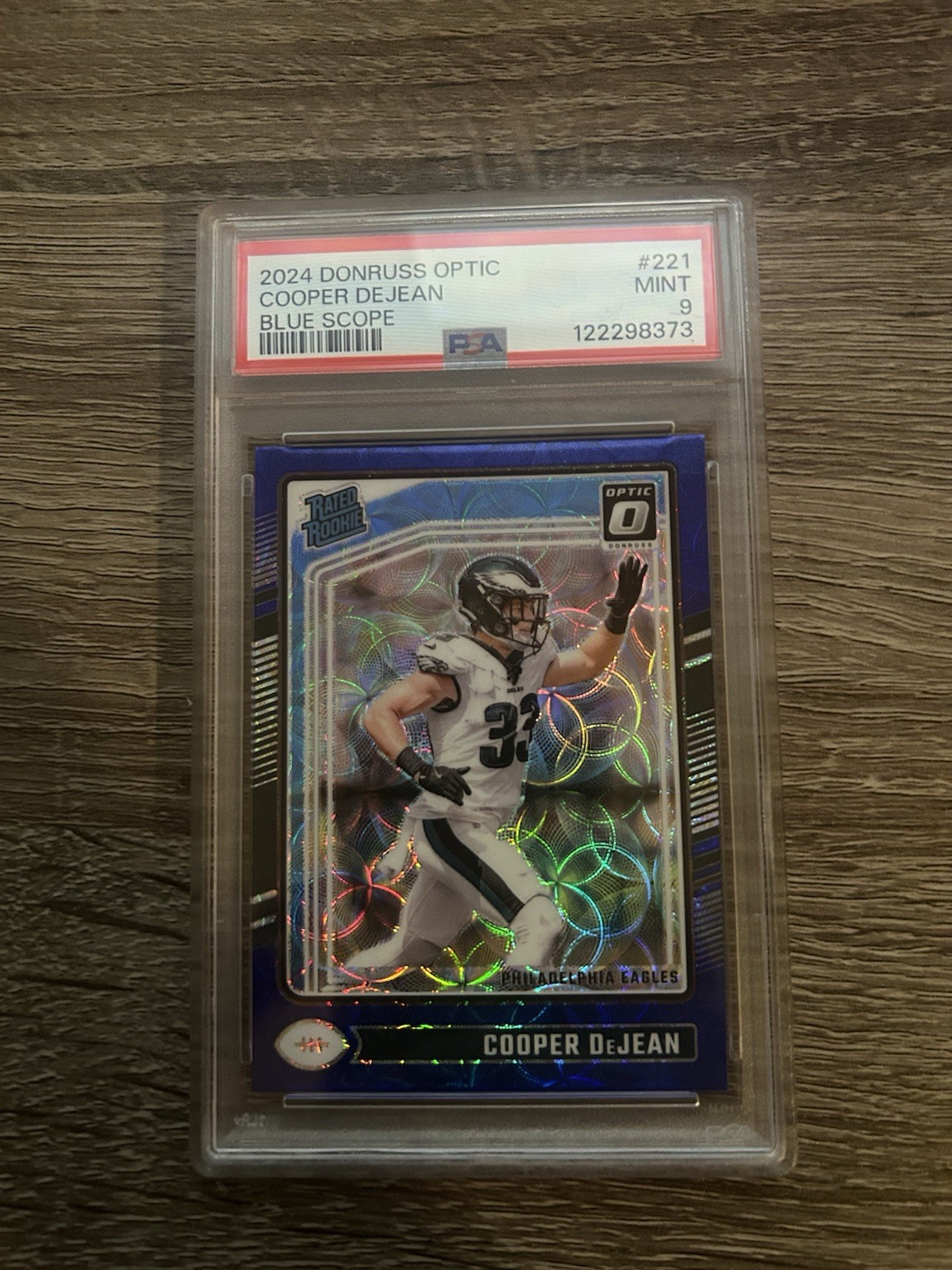 2024 Panini Donruss Optic - Rated Rookie Cooper DeJean #221 Blue Scope (RC)