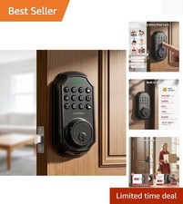 Durable Keypad Deadbolt Lock for Front Door - Waterproof, Enhanced Security