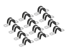 12Pcs 20MM(25/32) Cable Clamp Rubber Pipe Strap Metal Clamps