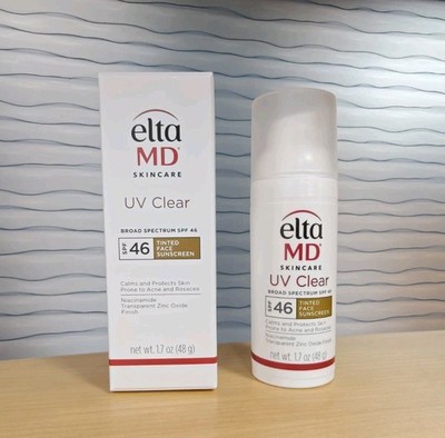 Elta MD UV Clear Broad Spectrum SPF 46 TINTED 1.7oz / 48g With Exp 2028