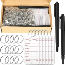 Yexiya 500 Pcs Poly Key Tags Plastic Dealership Car Key Tags with Labels for RV 