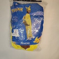Pokemon Pikachu Child Costume L 8-10 Years Jumpsuit  Hat Rubie  s Cosplay