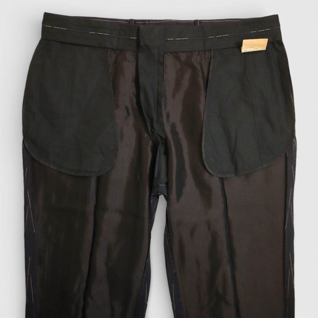 Vintage Hugo Boss 2 Piece Suit 44R Navy Blue Pinstripe Wool 3 Button thumbnail 19