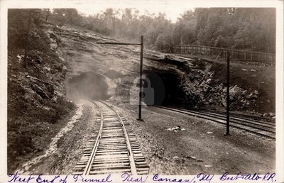 W End Buffalo Albany RR Railroad Tunnel Nr Canaan NY RPPC Photo Postcard COPY