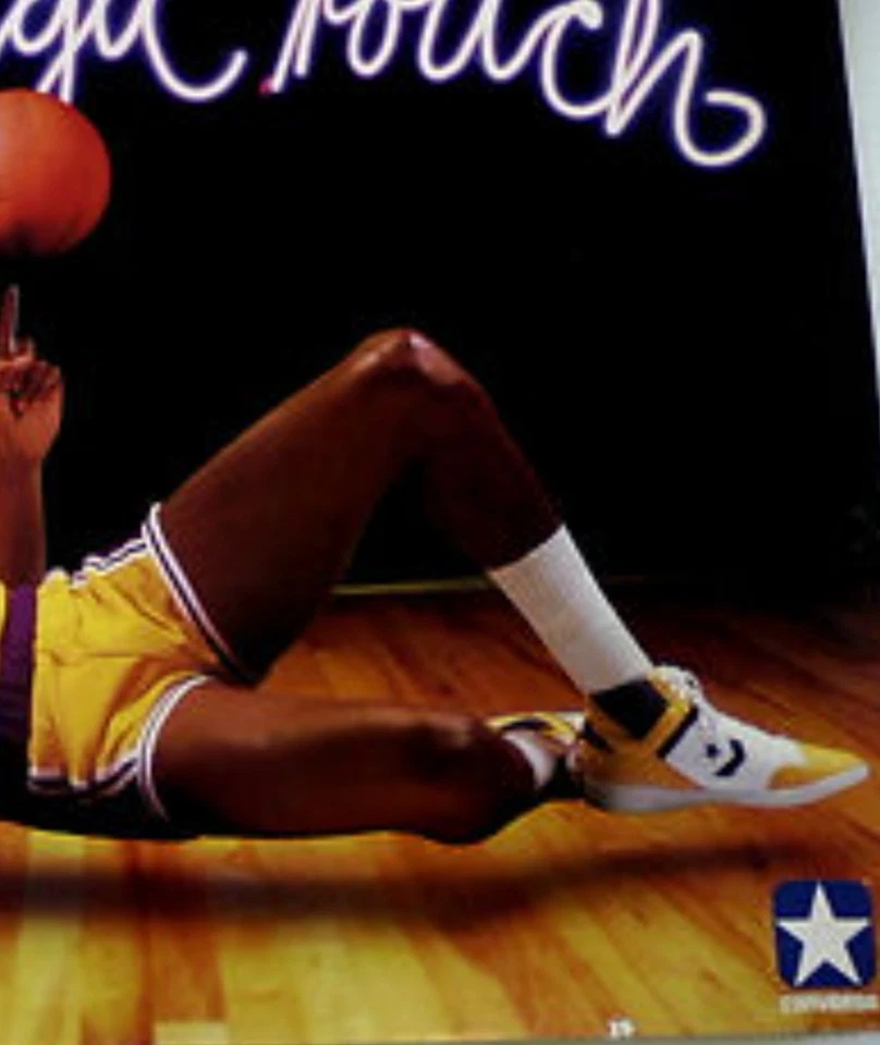 Rare Magic Johnson Lakers Showtime Basketball NBA Original Converse Poster 23x17 - Image 4 of 4