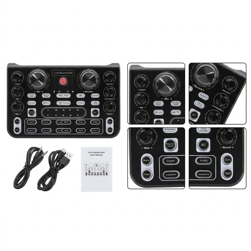 For X60 Audio Mixer Sound Card for Content Creators Streaming Musicians ...