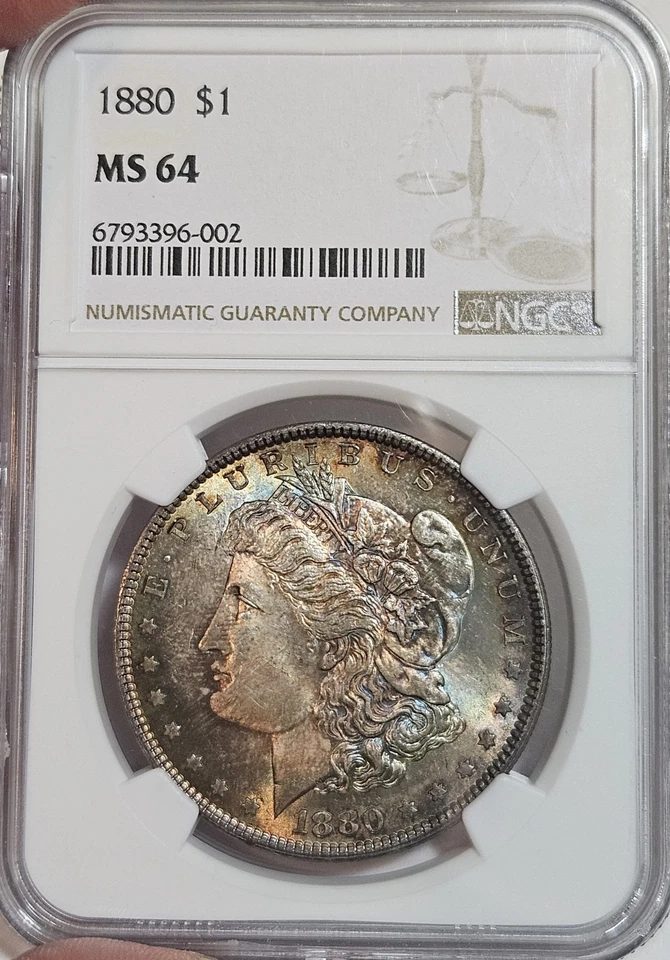 Beautiful Toner! 1880 Morgan Silver Dollar NGC MS-64 - Video - Image 3 of 4