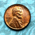 **DEEP RED**!! 1936"Philly" Mint Lincoln "BU", CRISP FULL WHEAT LINES- SEE INFO! — photo 1